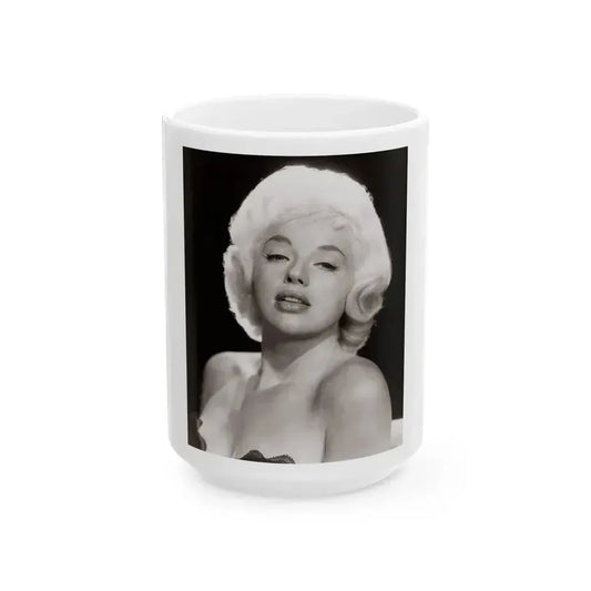 Diana Dors #105 (Vintage Female Icon) White Coffee Mug 15oz - Go Mug Yourself