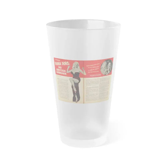 Diana Dors #109 (Vintage Female Icon) Frosted Pint Glass 16oz 16oz Frosted - Go Mug Yourself