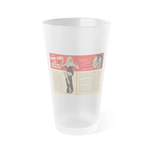 Diana Dors #109 (Vintage Female Icon) Frosted Pint Glass 16oz 16oz Frosted - Go Mug Yourself