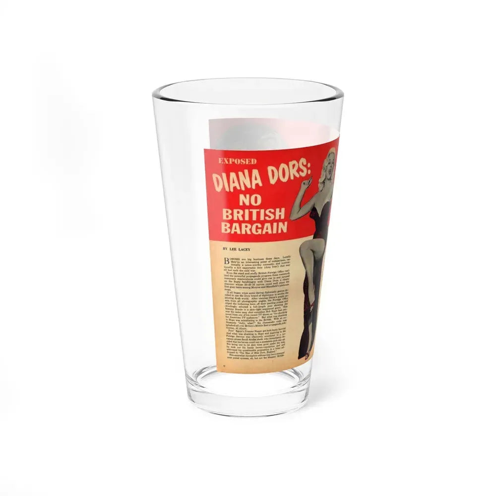 Diana Dors #109 (Vintage Female Icon) Pint Glass 16oz - Go Mug Yourself