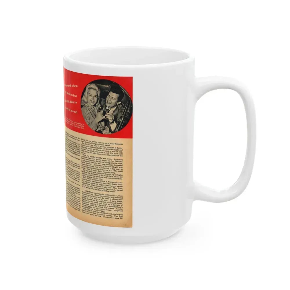Diana Dors #109 (Vintage Female Icon) White Coffee Mug - Go Mug Yourself