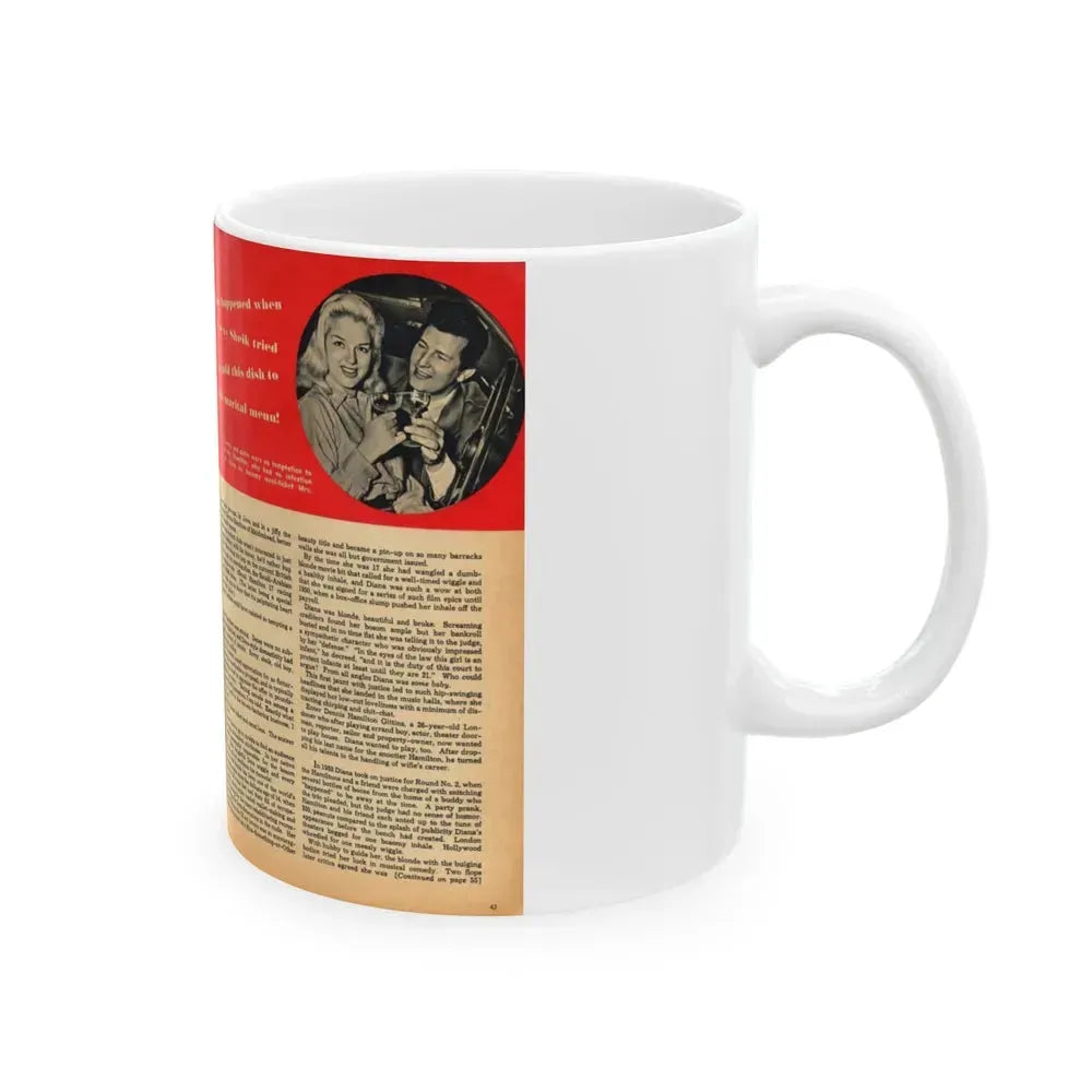 Diana Dors #109 (Vintage Female Icon) White Coffee Mug - Go Mug Yourself
