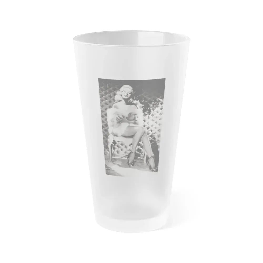 Diana Dors #110 (Vintage Female Icon) Frosted Pint Glass 16oz 16oz Frosted - Go Mug Yourself