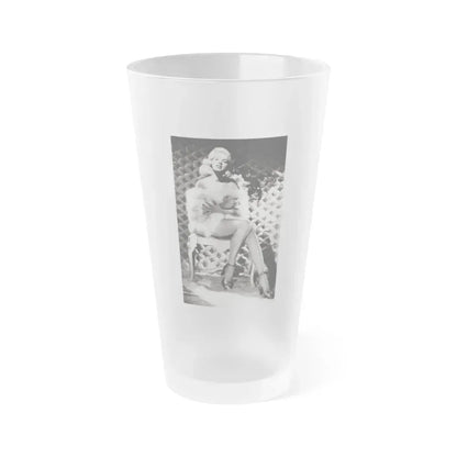 Diana Dors #110 (Vintage Female Icon) Frosted Pint Glass 16oz 16oz Frosted - Go Mug Yourself
