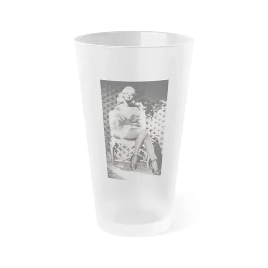 Diana Dors #110 (Vintage Female Icon) Frosted Pint Glass 16oz 16oz Frosted - Go Mug Yourself