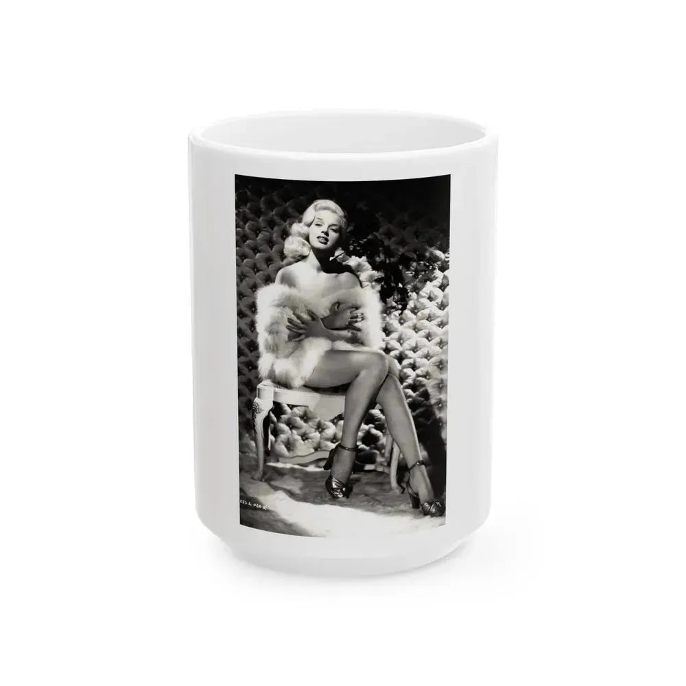 Diana Dors #110 (Vintage Female Icon) White Coffee Mug 15oz - Go Mug Yourself