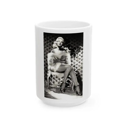 Diana Dors #110 (Vintage Female Icon) White Coffee Mug 15oz - Go Mug Yourself