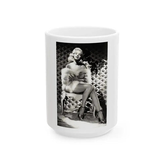 Diana Dors #110 (Vintage Female Icon) White Coffee Mug 15oz - Go Mug Yourself