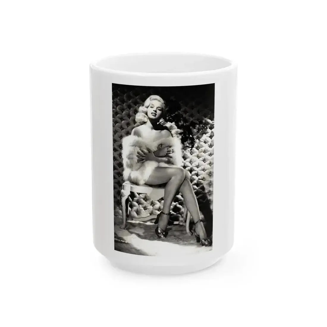 Diana Dors #110 (Vintage Female Icon) White Coffee Mug 15oz - Go Mug Yourself