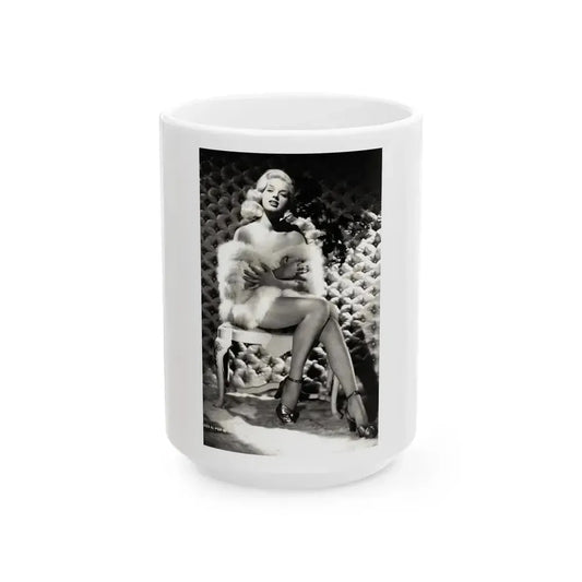 Diana Dors #110 (Vintage Female Icon) White Coffee Mug 15oz - Go Mug Yourself