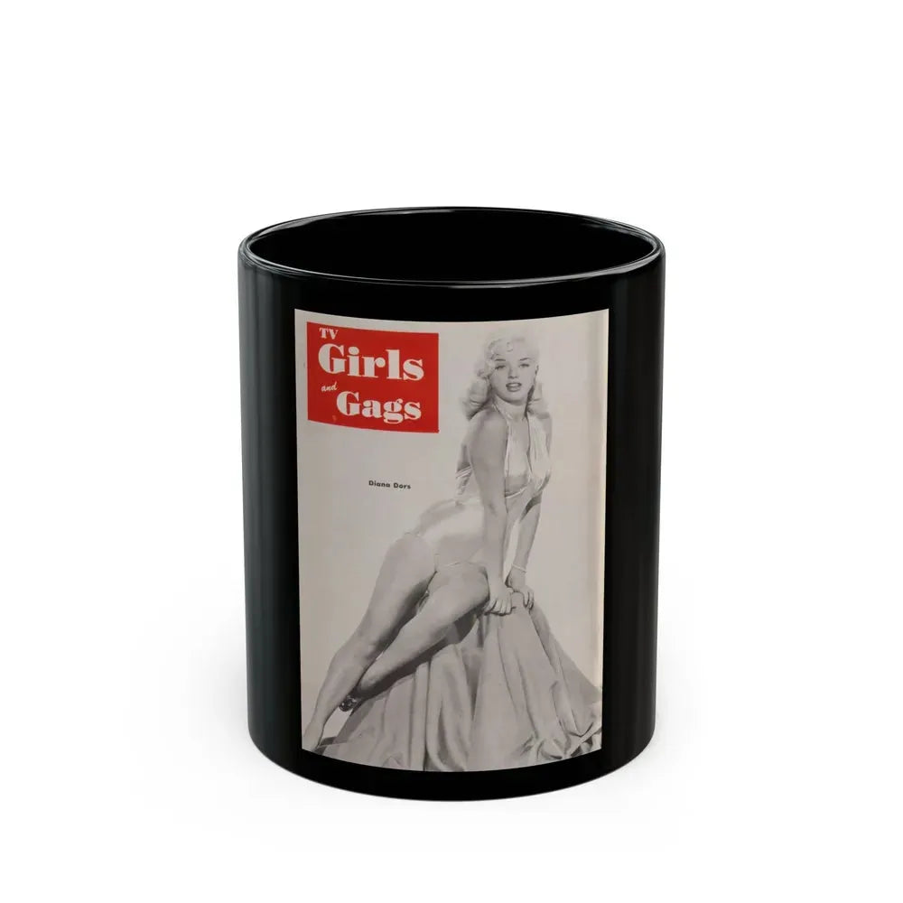 Diana Dors #111 - Mag. Cover (Vintage Female Icon) Black Coffee Mug 11oz - Go Mug Yourself