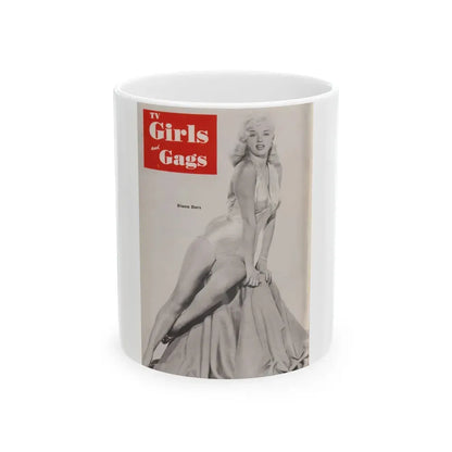 Diana Dors #111 - Mag. Cover (Vintage Female Icon) White Coffee Mug 11oz - Go Mug Yourself