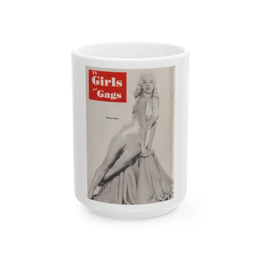 Diana Dors #111 - Mag. Cover (Vintage Female Icon) White Coffee Mug 15oz - Go Mug Yourself