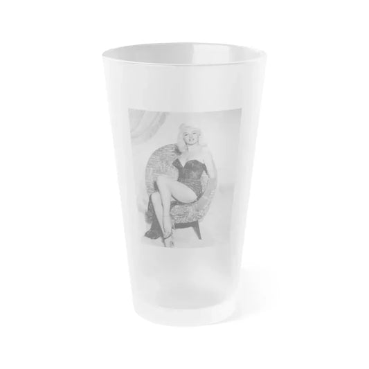 Diana Dors #127 (Vintage Female Icon) Frosted Pint Glass 16oz 16oz Frosted - Go Mug Yourself