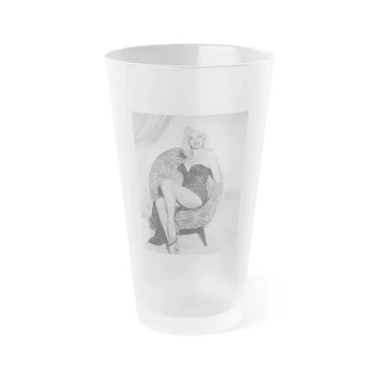 Diana Dors #127 (Vintage Female Icon) Frosted Pint Glass 16oz 16oz Frosted - Go Mug Yourself