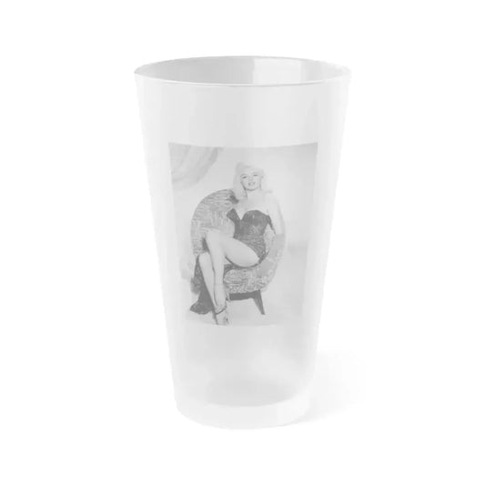 Diana Dors #127 (Vintage Female Icon) Frosted Pint Glass 16oz 16oz Frosted - Go Mug Yourself