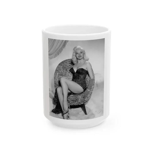 Diana Dors #127 (Vintage Female Icon) White Coffee Mug 15oz - Go Mug Yourself