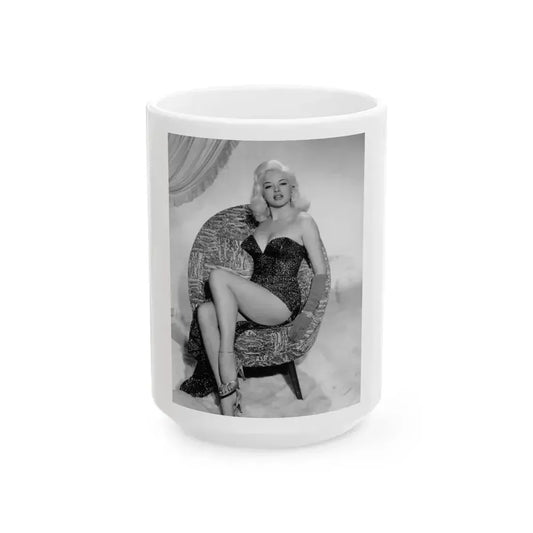 Diana Dors #127 (Vintage Female Icon) White Coffee Mug 15oz - Go Mug Yourself