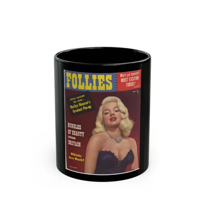 Diana Dors #129 - Mag. Cover (Vintage Female Icon) Black Coffee Mug 11oz - Go Mug Yourself