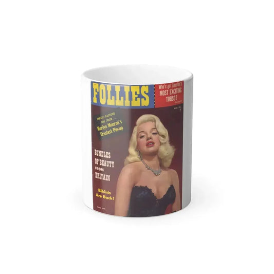 Diana Dors #129 - Mag. Cover (Vintage Female Icon) Color Changing Mug 11oz 11oz - Go Mug Yourself