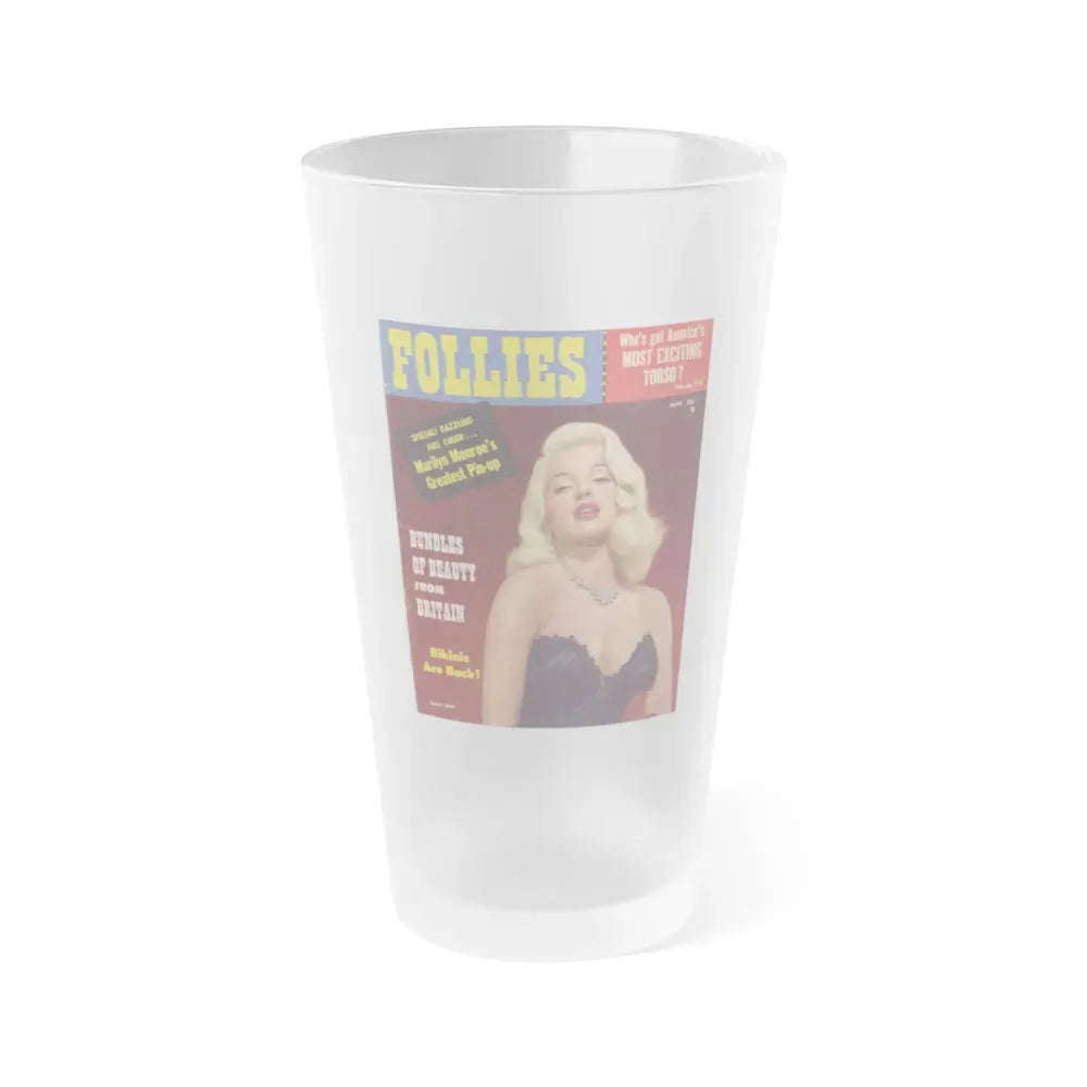 Diana Dors #129 - Mag. Cover (Vintage Female Icon) Frosted Pint Glass 16oz 16oz Frosted - Go Mug Yourself