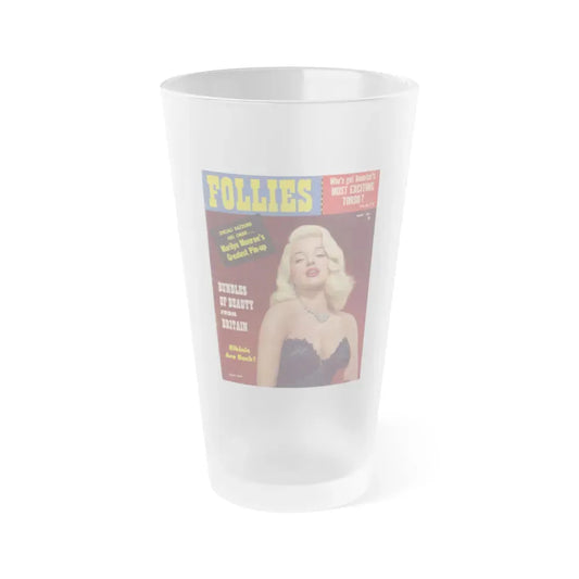 Diana Dors #129 - Mag. Cover (Vintage Female Icon) Frosted Pint Glass 16oz 16oz Frosted - Go Mug Yourself