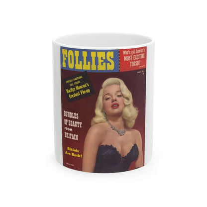 Diana Dors #129 - Mag. Cover (Vintage Female Icon) White Coffee Mug 11oz - Go Mug Yourself