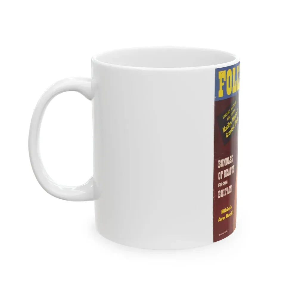 Diana Dors #129 - Mag. Cover (Vintage Female Icon) White Coffee Mug - Go Mug Yourself