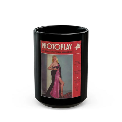 Diana Dors #130 - Mag. Cover (Vintage Female Icon) Black Coffee Mug 15oz - Go Mug Yourself