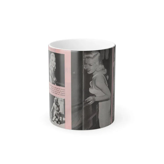 Diana Dors #135 - 4 B&W Photos & Caption from Pose! Pocket Mag. from July '58 (Vintage Female Icon) Color Changing Mug 11oz 11oz - Go Mug Yourself