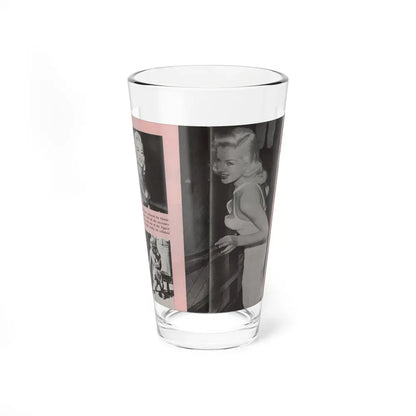 Diana Dors #135 - 4 B&W Photos & Caption from Pose! Pocket Mag. from July '58 (Vintage Female Icon) Pint Glass 16oz 16oz - Go Mug Yourself