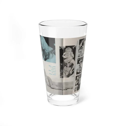 Diana Dors #136 - 3 B&W Photos & 1 Color Tinted from Pose! Pocket Mag. July '58 (Vintage Female Icon) Pint Glass 16oz 16oz - Go Mug Yourself