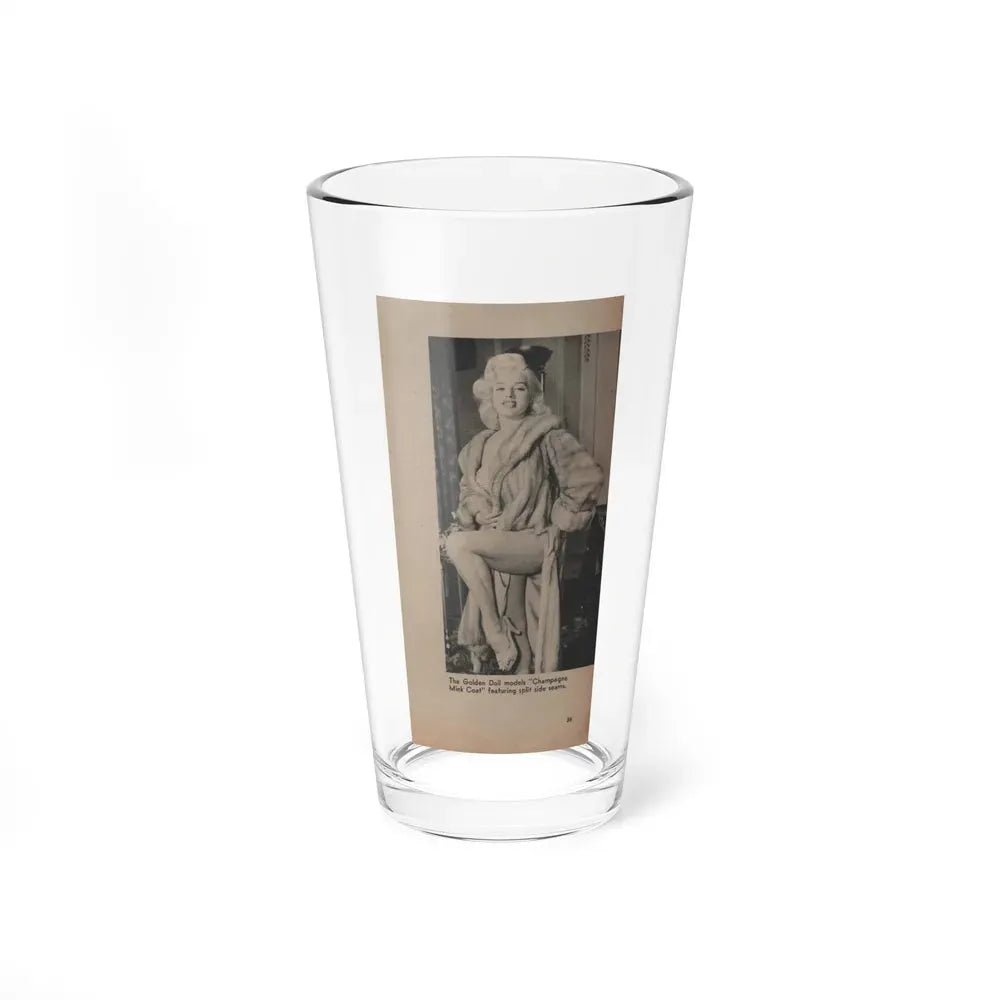 Diana Dors #140 - 1 of 2 B&W Pin-Up Photos from Mr. Magazine Aug. of '59 (Vintage Female Icon) Pint Glass 16oz 16oz - Go Mug Yourself