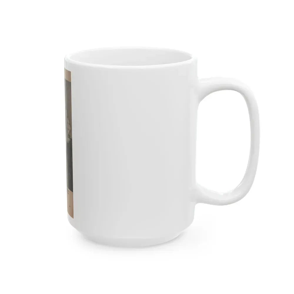 Diana Dors #140 - 1 of 2 B&W Pin-Up Photos from Mr. Magazine Aug. of '59 (Vintage Female Icon) White Coffee Mug - Go Mug Yourself
