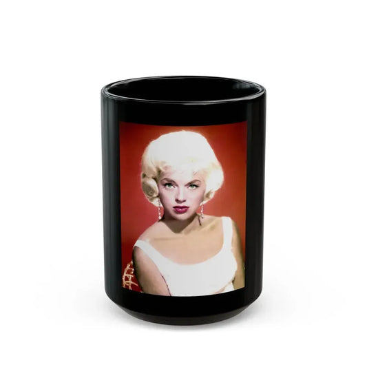 Diana Dors #143 (Vintage Female Icon) Black Coffee Mug 15oz - Go Mug Yourself