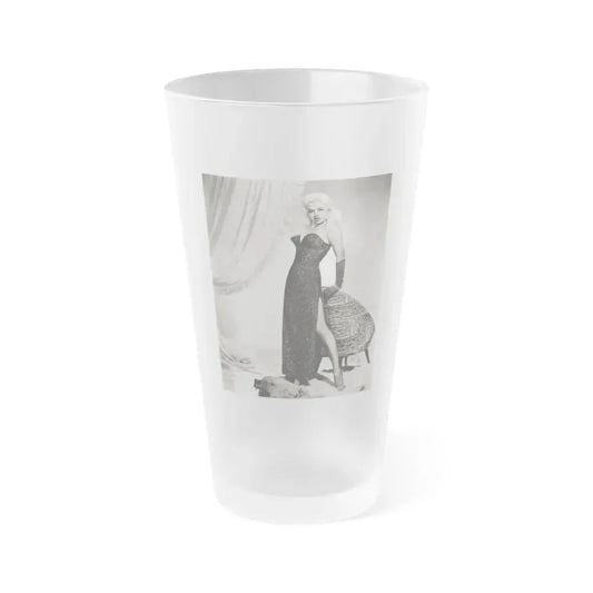Diana Dors #144 (Vintage Female Icon) Frosted Pint Glass 16oz 16oz Frosted - Go Mug Yourself
