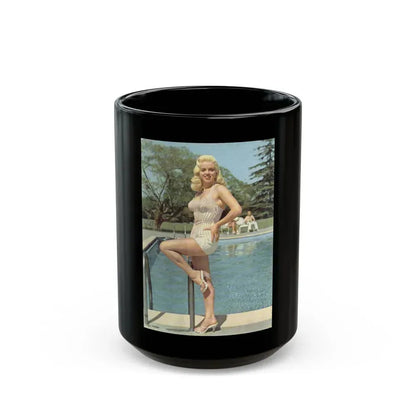 Diana Dors #154 (Vintage Female Icon) Black Coffee Mug 15oz - Go Mug Yourself
