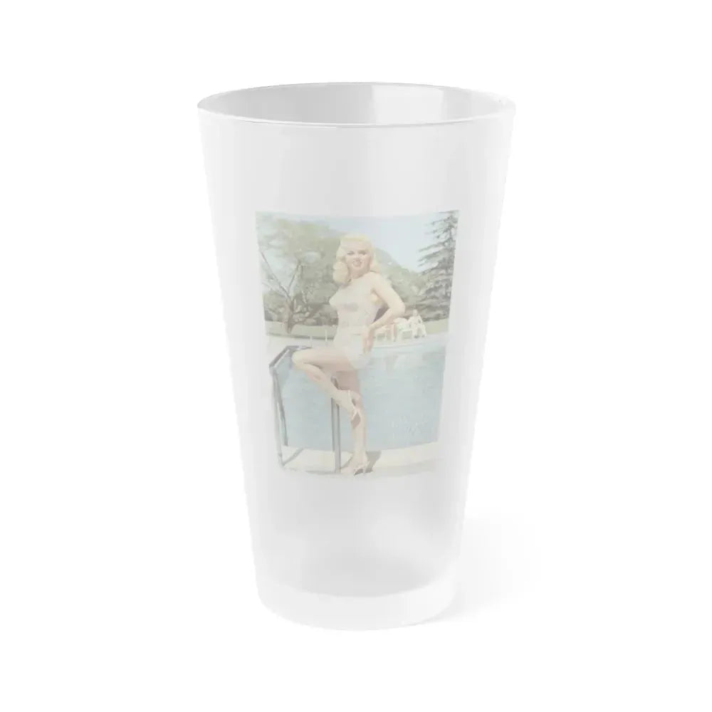 Diana Dors #154 (Vintage Female Icon) Frosted Pint Glass 16oz 16oz Frosted - Go Mug Yourself