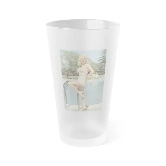 Diana Dors #154 (Vintage Female Icon) Frosted Pint Glass 16oz 16oz Frosted - Go Mug Yourself