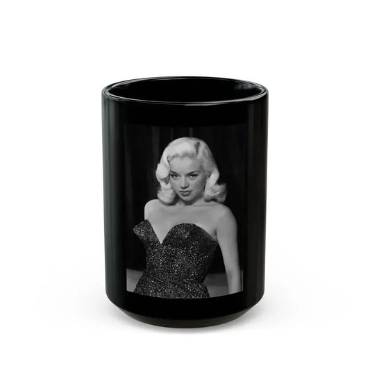 Diana Dors #158 (Vintage Female Icon) Black Coffee Mug 15oz - Go Mug Yourself