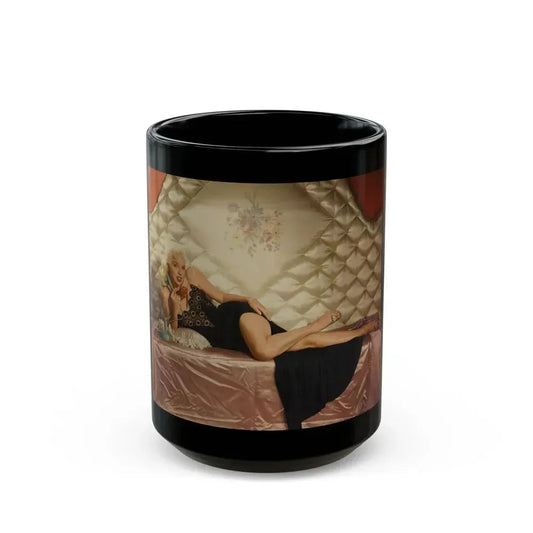Diana Dors #161 (Vintage Female Icon) Black Coffee Mug 15oz - Go Mug Yourself