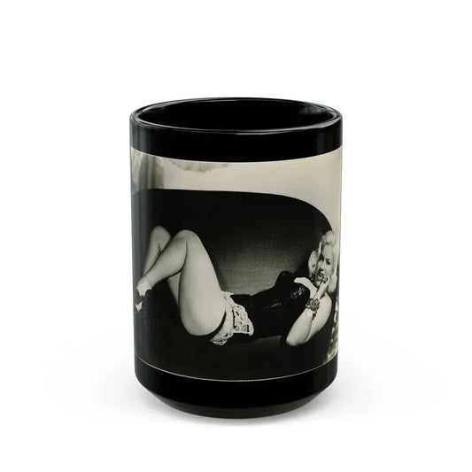 Diana Dors #164 (Vintage Female Icon) Black Coffee Mug 15oz - Go Mug Yourself