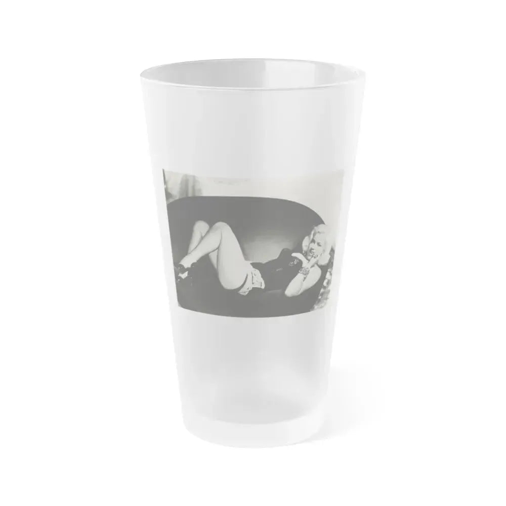 Diana Dors #164 (Vintage Female Icon) Frosted Pint Glass 16oz 16oz Frosted - Go Mug Yourself