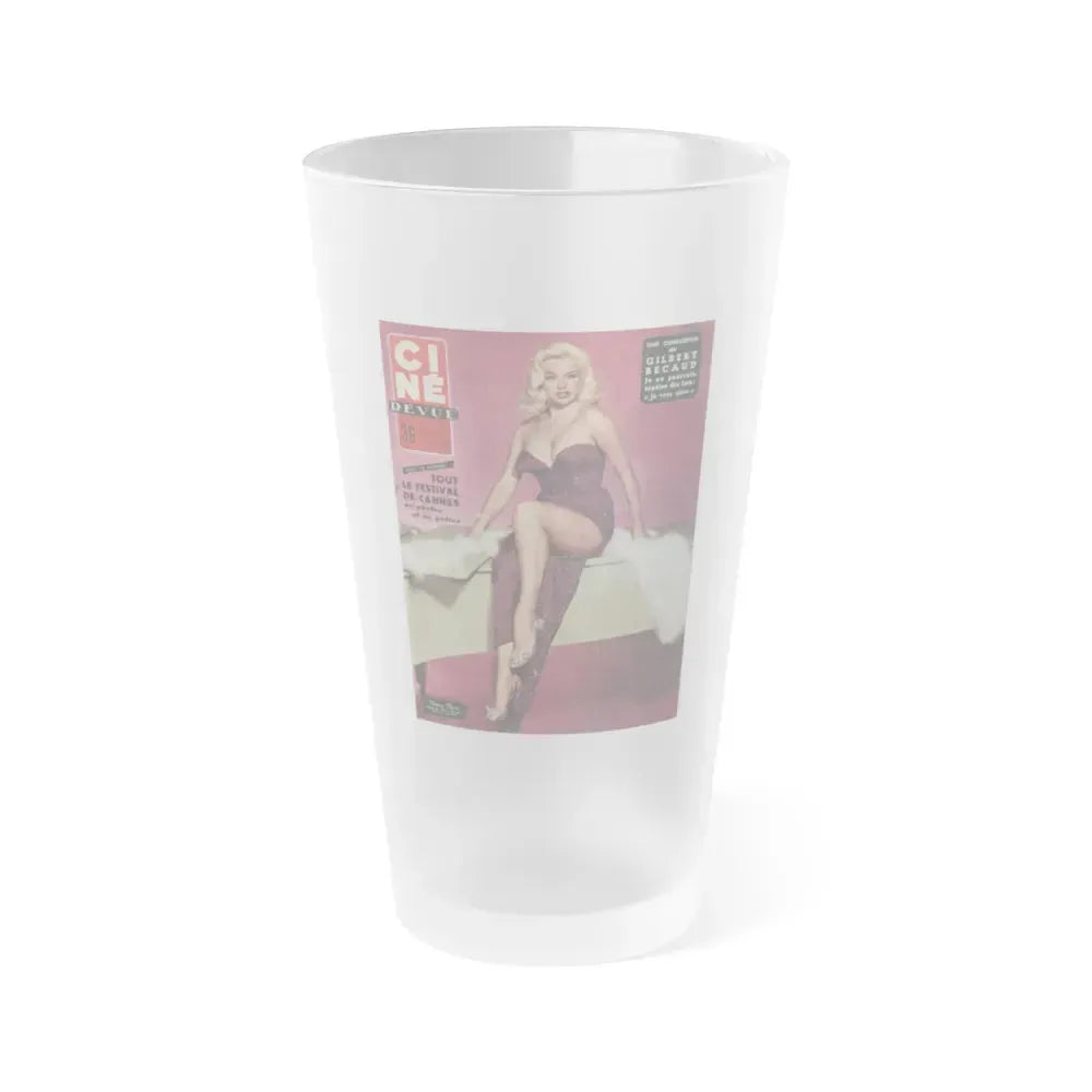 Diana Dors #165 (Vintage Female Icon) Frosted Pint Glass 16oz 16oz Frosted - Go Mug Yourself