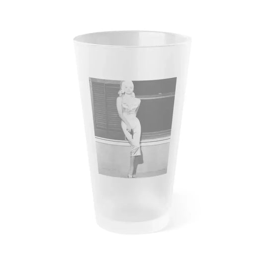 Diana Dors #166 (Vintage Female Icon) Frosted Pint Glass 16oz 16oz Frosted - Go Mug Yourself