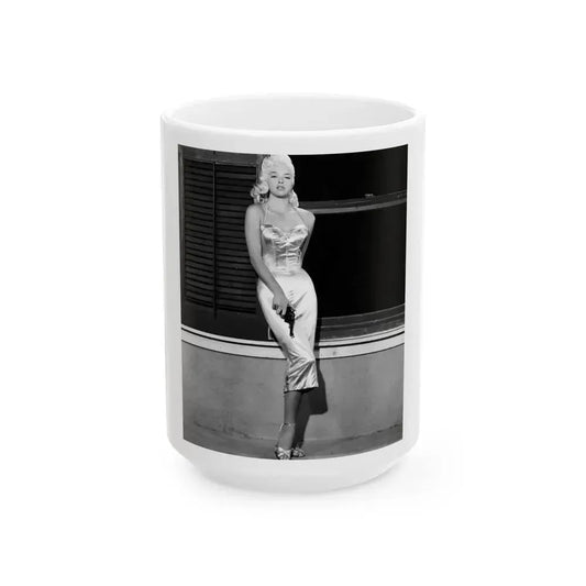 Diana Dors #166 (Vintage Female Icon) White Coffee Mug 15oz - Go Mug Yourself