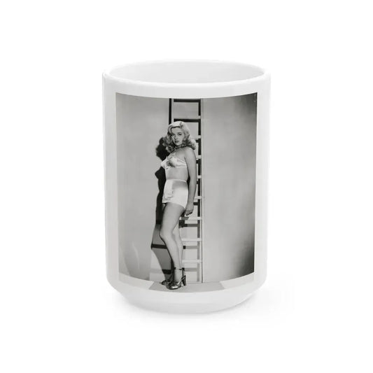 Diana Dors #171 (Vintage Female Icon) White Coffee Mug 15oz - Go Mug Yourself