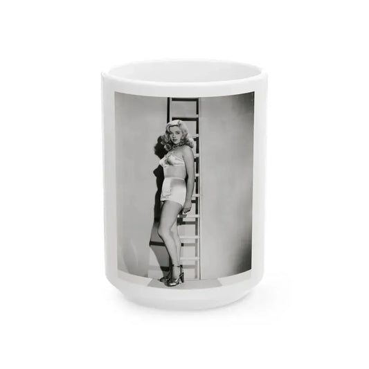 Diana Dors #171 (Vintage Female Icon) White Coffee Mug 15oz - Go Mug Yourself
