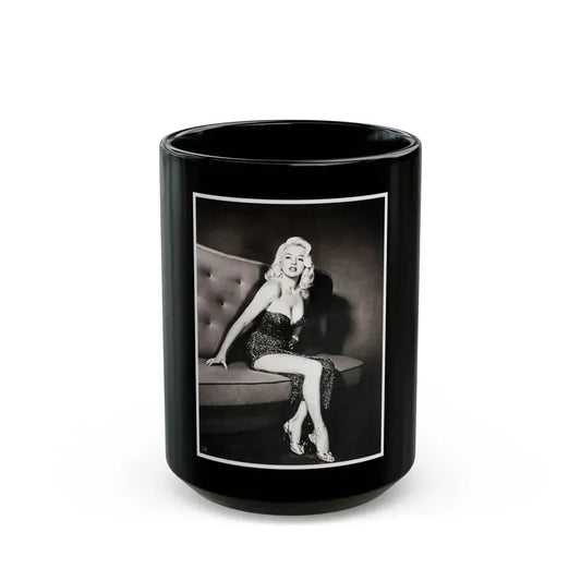 Diana Dors #174 (Vintage Female Icon) Black Coffee Mug 15oz - Go Mug Yourself