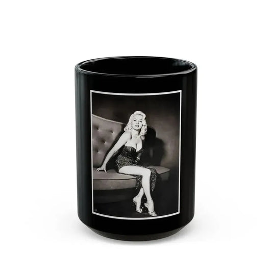 Diana Dors #174 (Vintage Female Icon) Black Coffee Mug 15oz - Go Mug Yourself